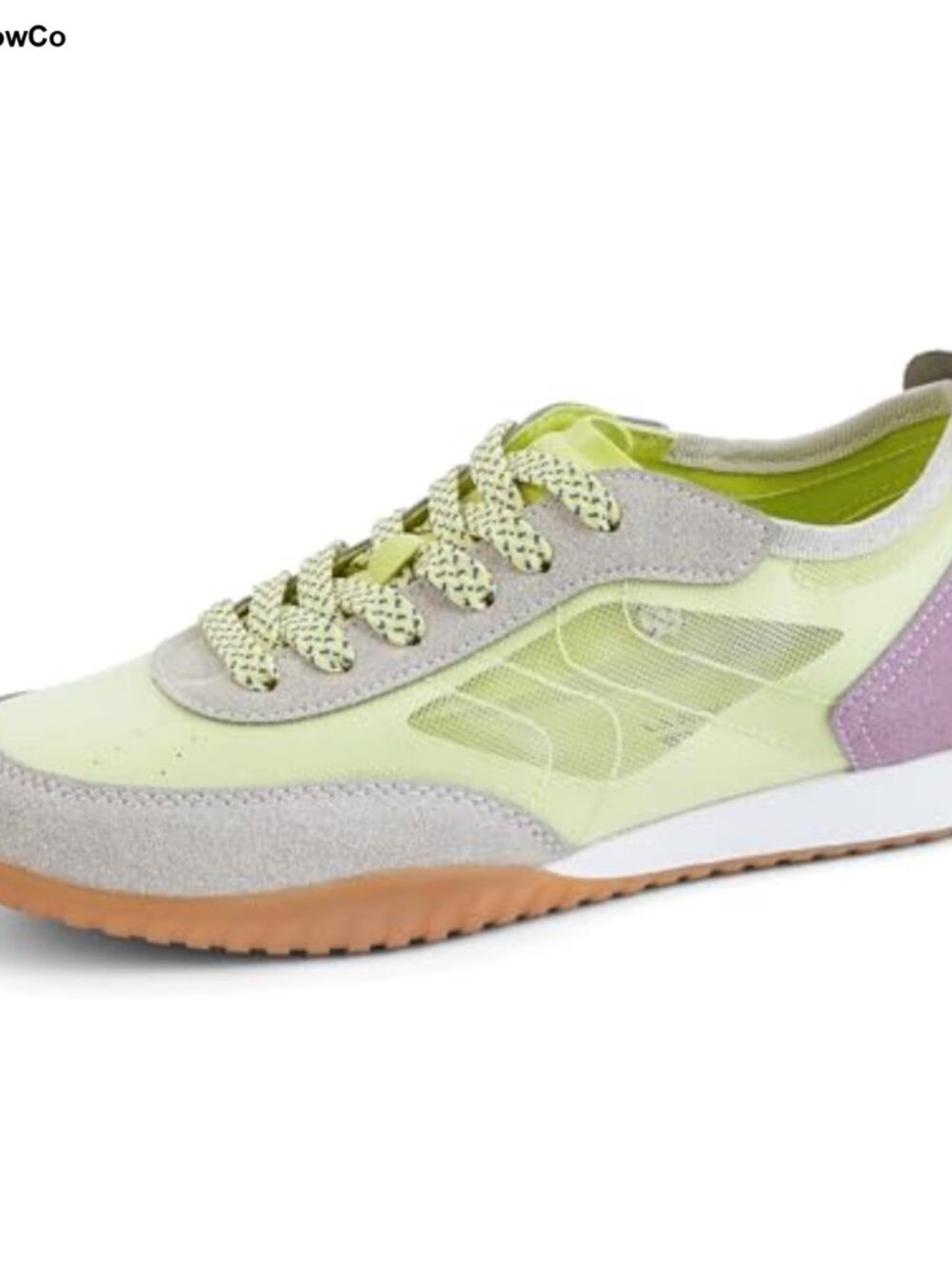 LUCKY STEP Women's Mesh Fashion Sneaker Colorblock Breathable Retro Lace-up